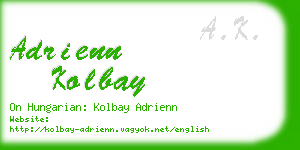 adrienn kolbay business card